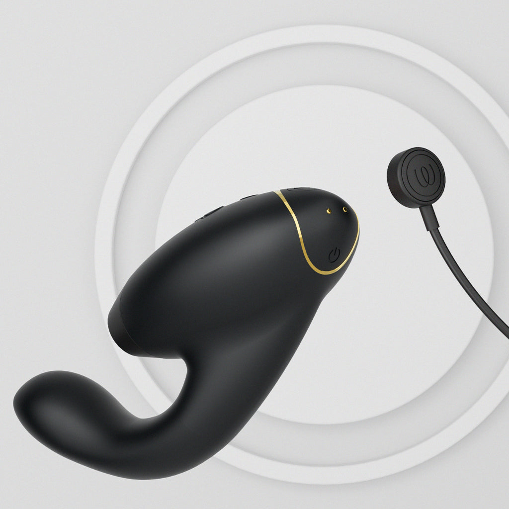 Womanizer Duo 2 Clitoral & G-Spot Stimulator in Black Vibrators > Clitoral Suction & Stimulation
