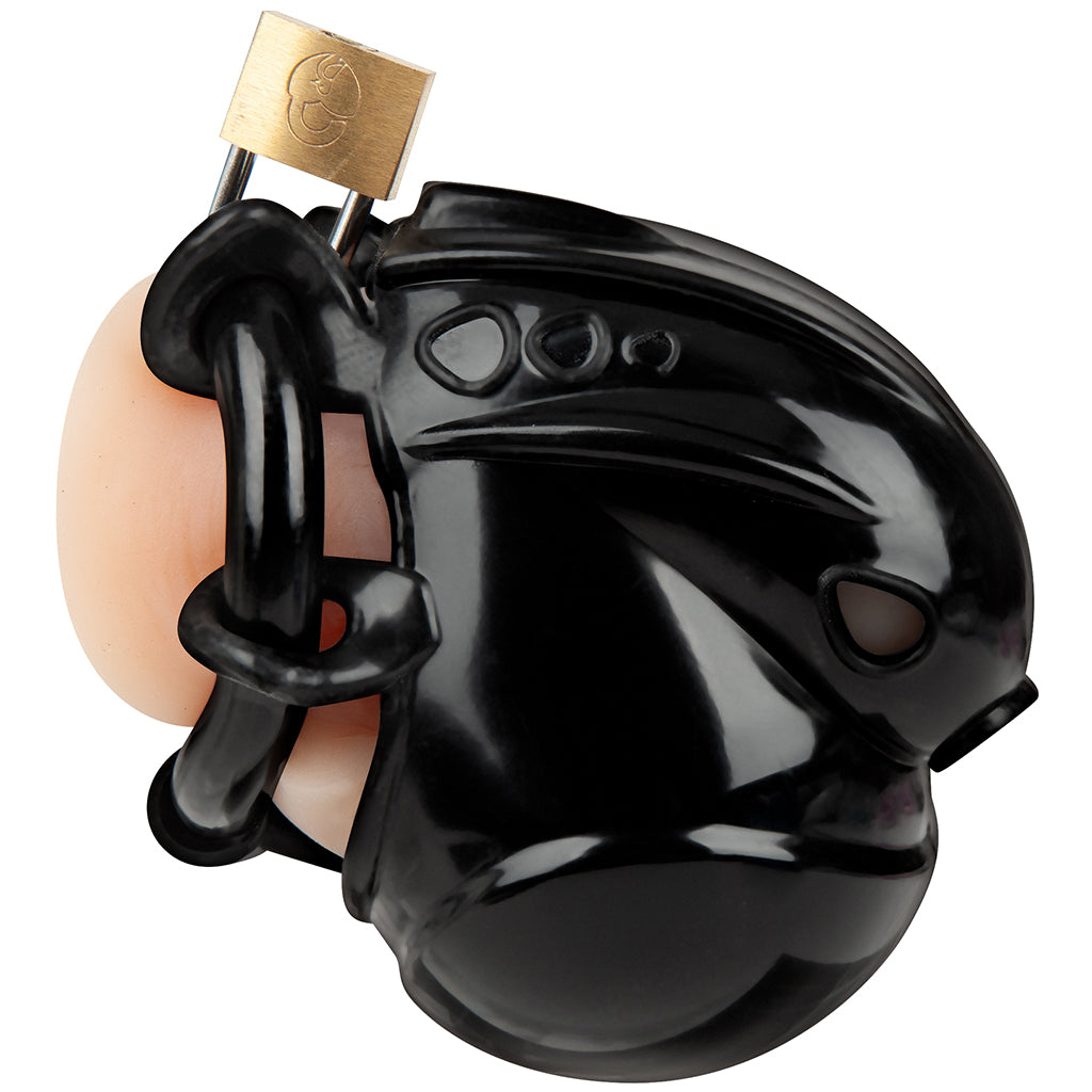 Blueline Full Restraint Silicone Chastity Device in Black Bondage and Fetish > Cock and Ball Devices