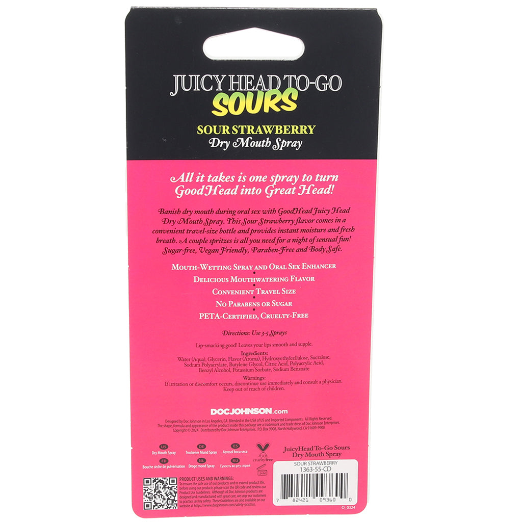 GoodHead Juicy Head Sours Spray To-Go in Strawberry Lubes and Lotions > Flavored Sex Lubes