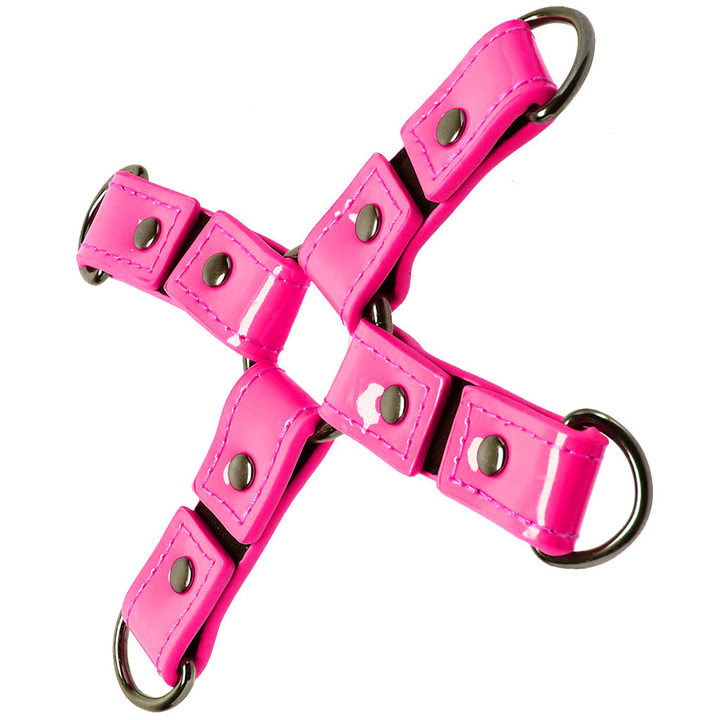 Electra Play Things Hog Tie in Neon Pink Bondage and Fetish > Restraints