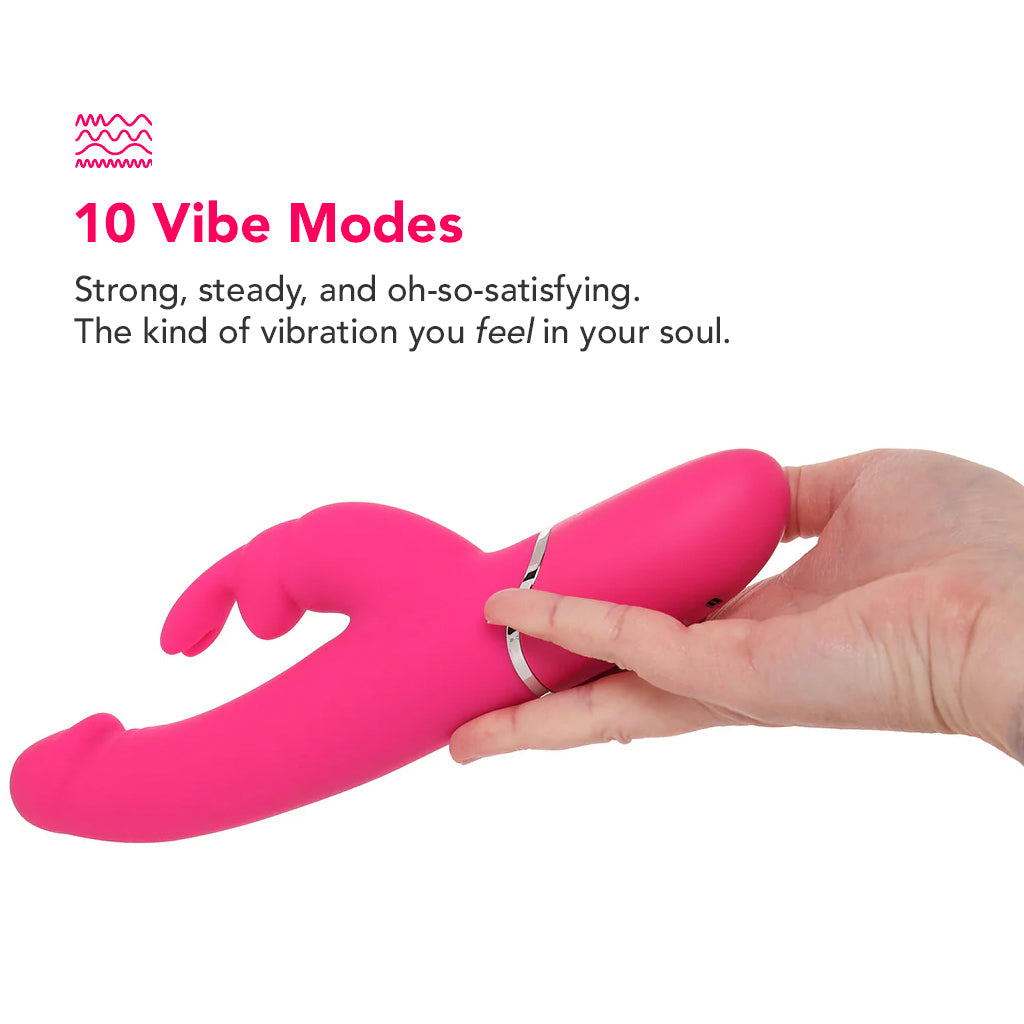 PinkCherry Warming Realistic Rabbit Vibe in Pink Vibrators > Rabbit Vibrators