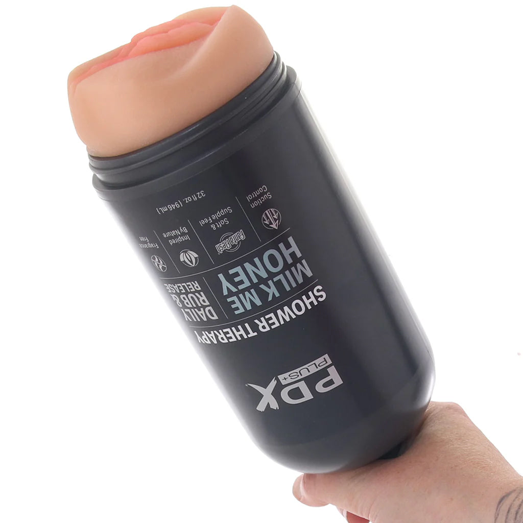PDX Shower Therapy Milk Me Honey Stroker in Light Male Masturbators > Self-Contained Strokers