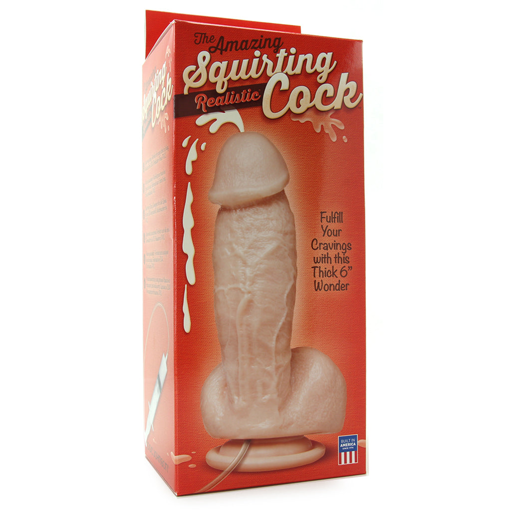 The Amazing Squirting Realistic Cock in White Dildo Sex Toys > Realistic Dildos