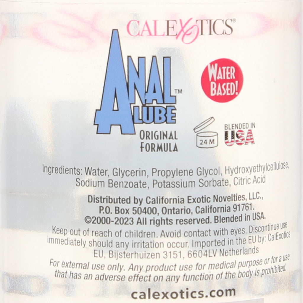 Anal Original Water Based Lubricant in 6oz/177ml Lubes and Lotions > Water Based Sex Lubes