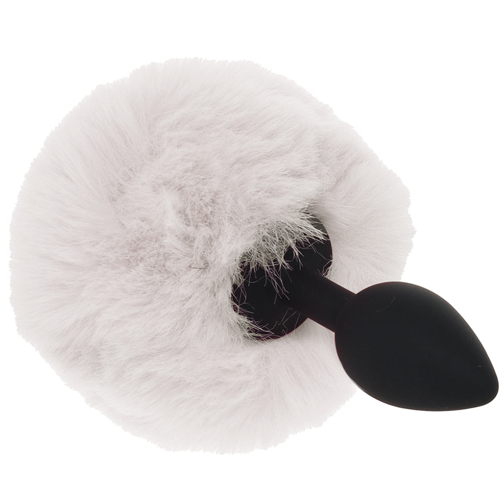 Tailz Fluffy Bunny Tail Silicone Plug in White Anal Sex Toys > Butt Plugs