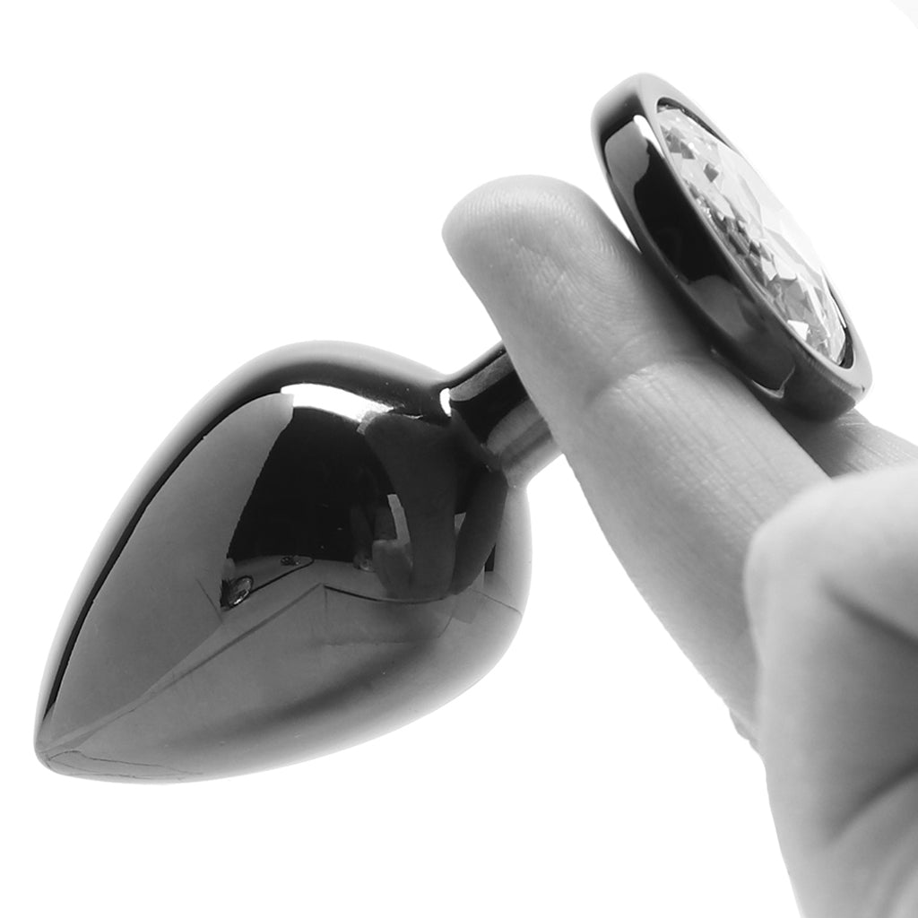 Ouch! Clear Gem Plug in Medium Anal Sex Toys > Butt Plugs