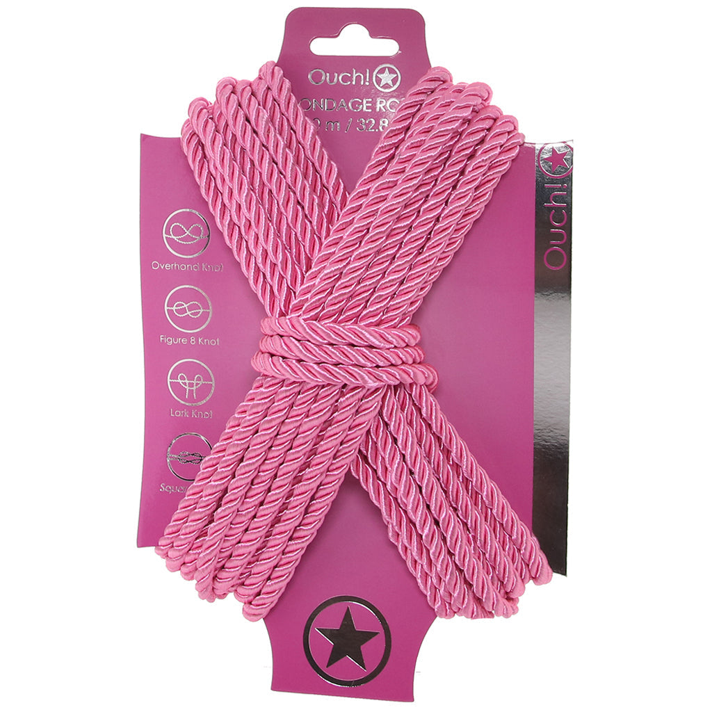 Ouch! 32.8'/10m Bondage Rope in Pink Bondage and Fetish > Restraints