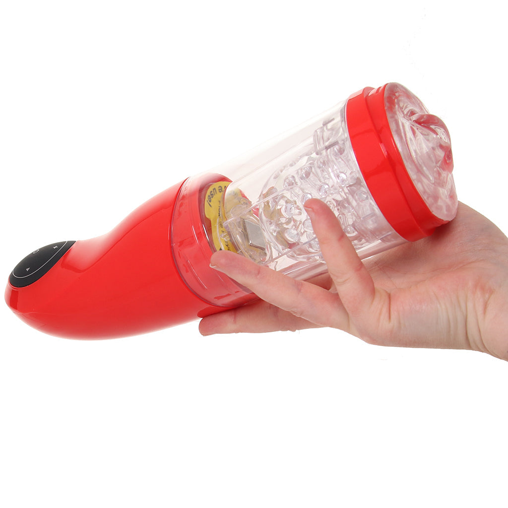 Extreme Mega-Bator Mouth in Red/Clear Male Masturbators > Mouth Masturbators & Strokers
