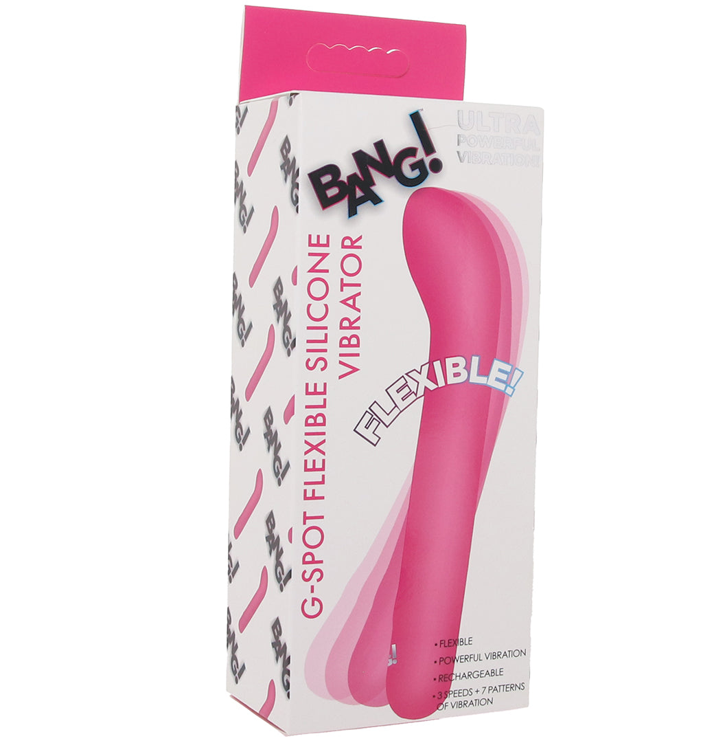 Bang! Flexible Silicone G-Spot Vibe in Pink Vibrators > G-Spot Vibrators