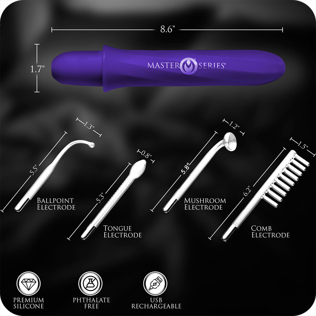 Master Series Electrawand E-Stim Set in Purple Bondage and Fetish > Electro Stim