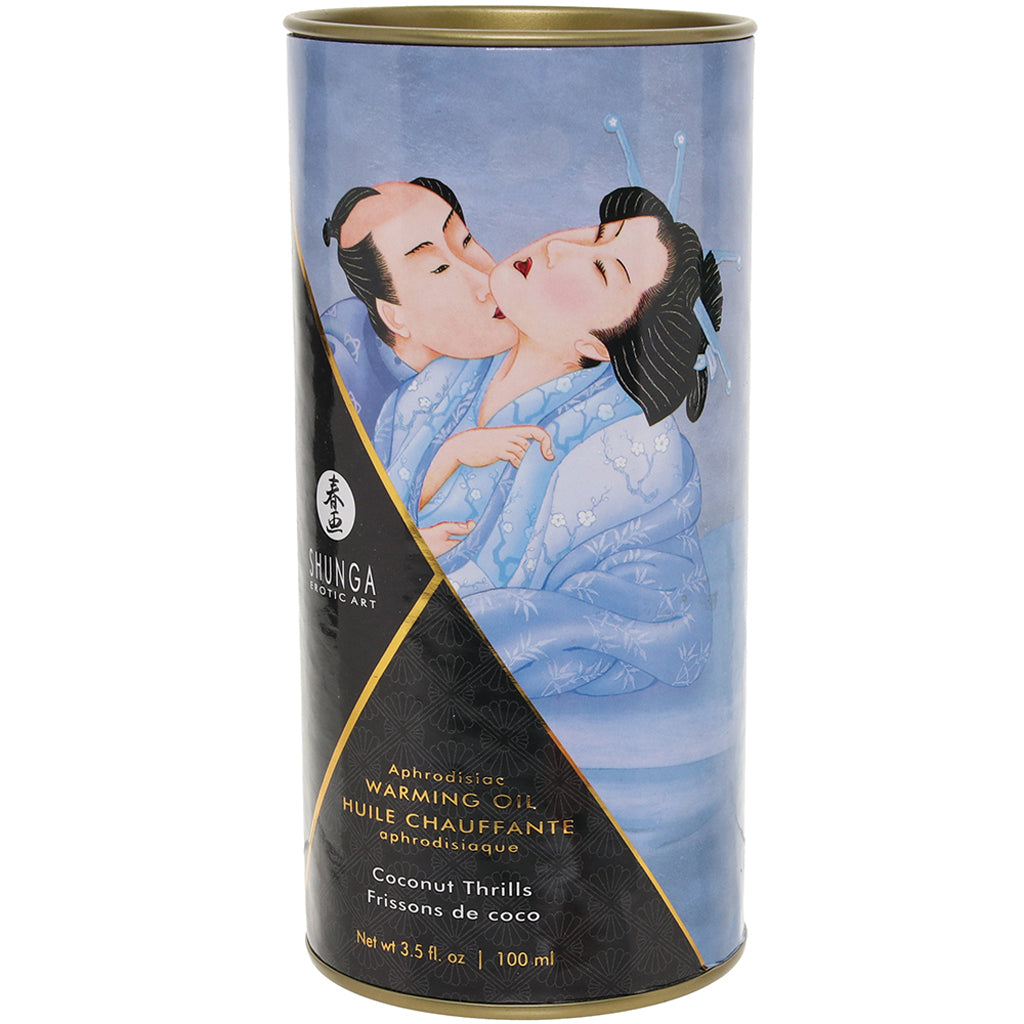 Aphrodisiac Warming Oil 3.5oz/100ml in Coconut Thrills Sensual Love > Massage