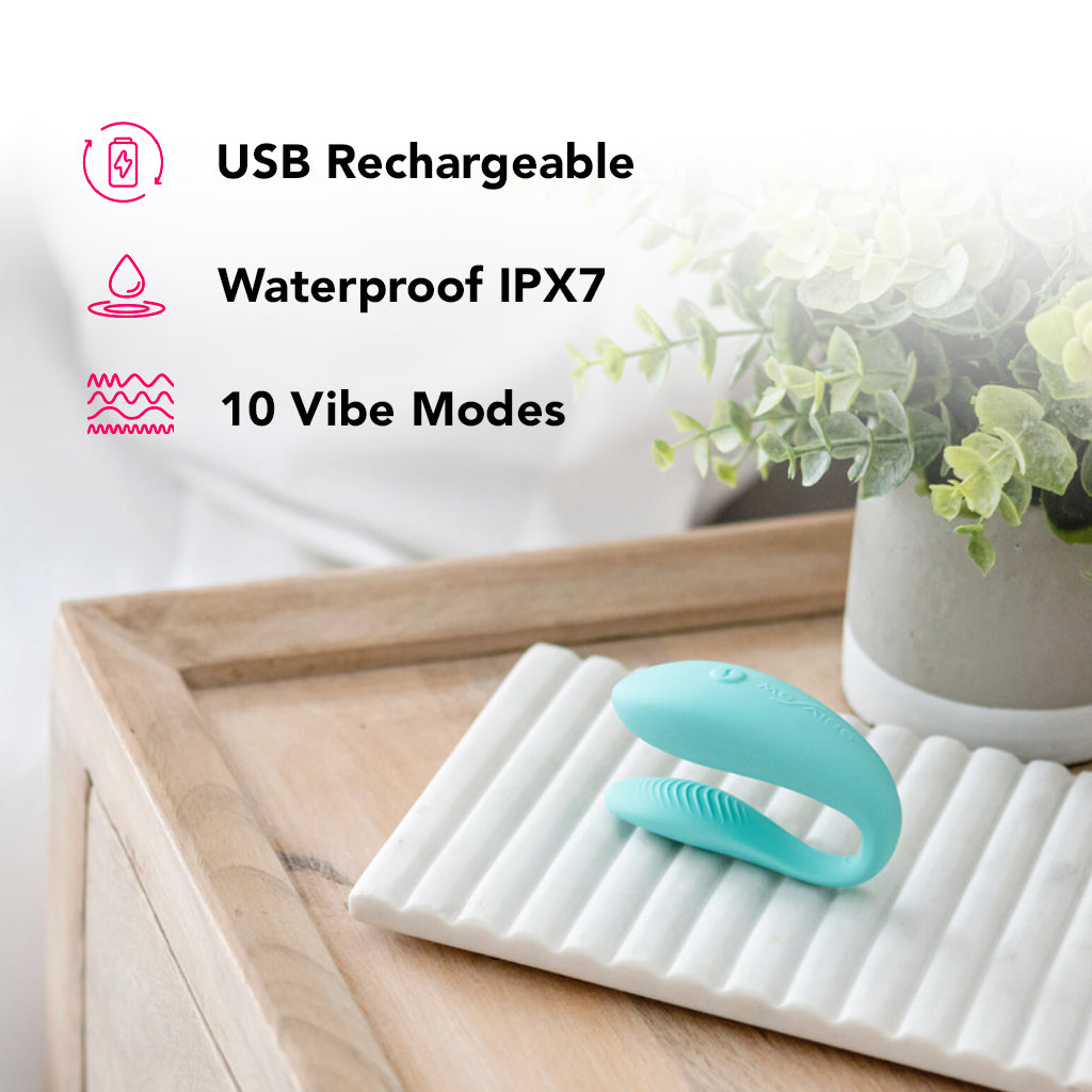 We-Vibe Sync Lite Couple's Vibe in Aqua Vibrators > G-Spot Vibrators