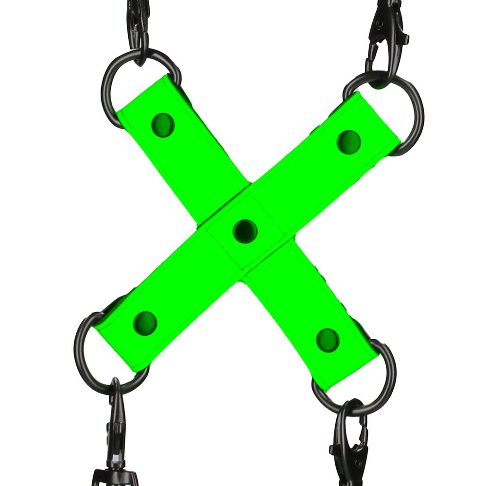 Ouch! Glow In The Dark Hand & Ankle Cuffs with Hogtie Bondage and Fetish > Wrist and Ankle Cuffs