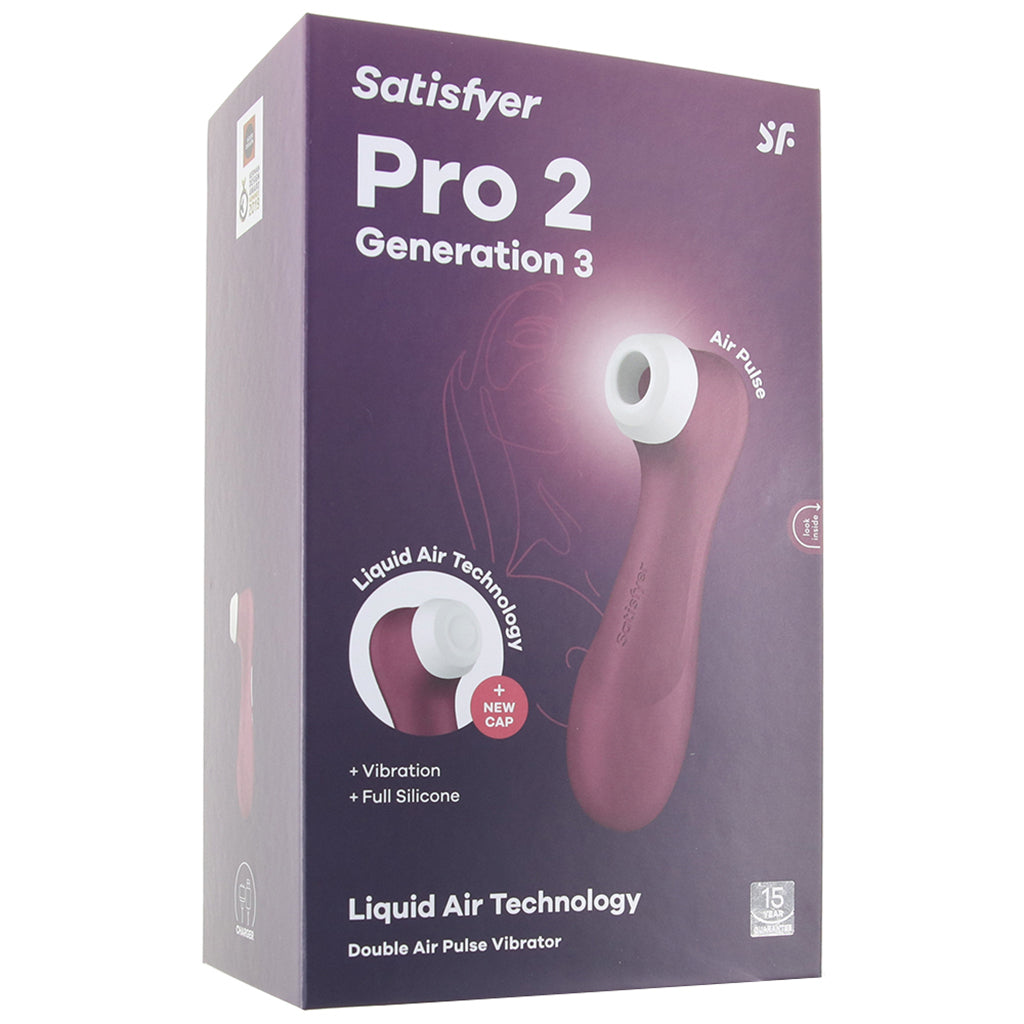 Satisfyer Pro 2 Gen 3 Double Air Pulse Vibe in Wine Vibrators > Clitoral Stimulators