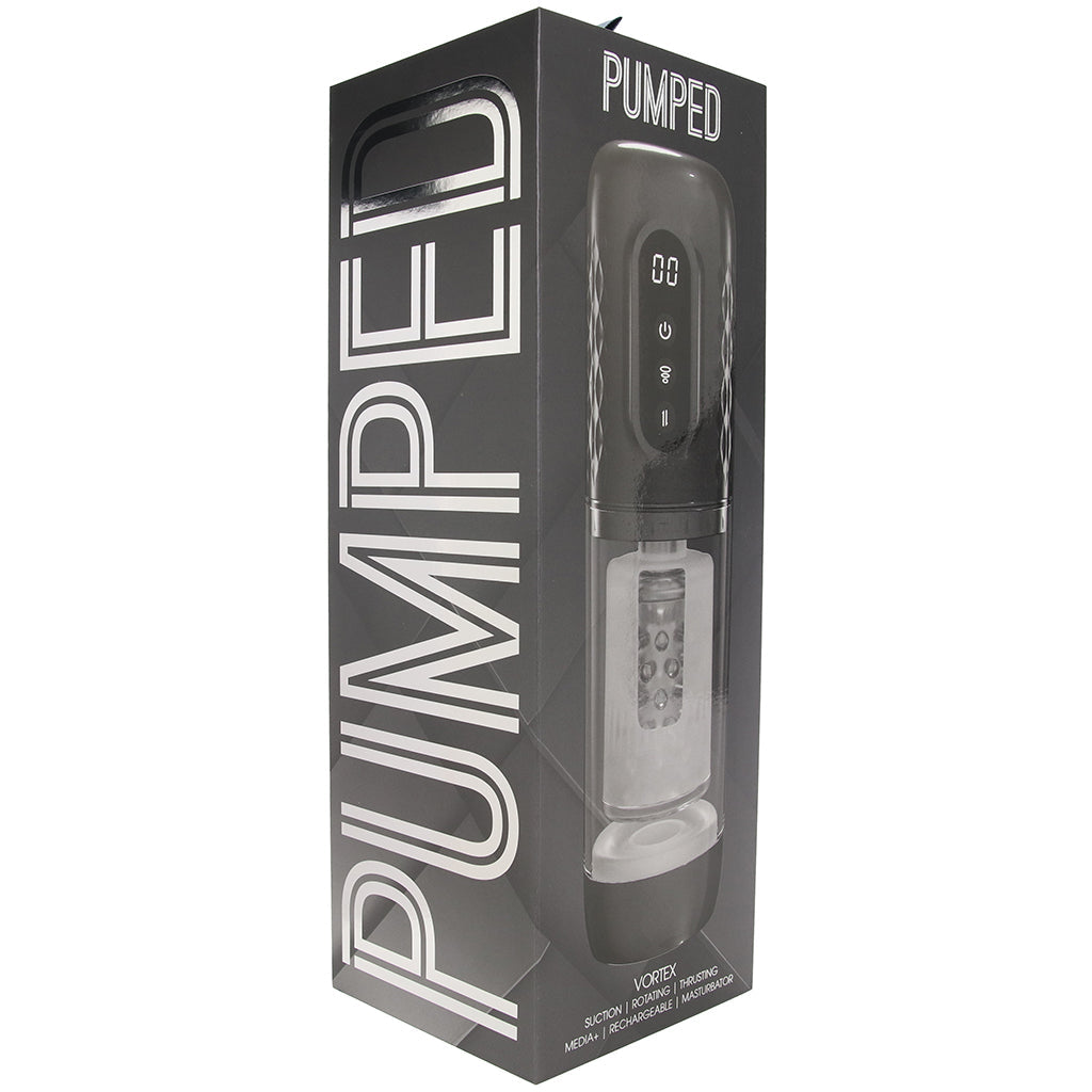 Pumped Vortex Auto Stroker in Gunmetal Male Masturbators > Auto Strokers