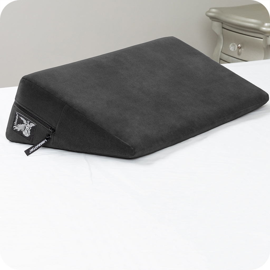 Wedge Sex Pillow in Velvet Black Sex Furniture > Sex Machine