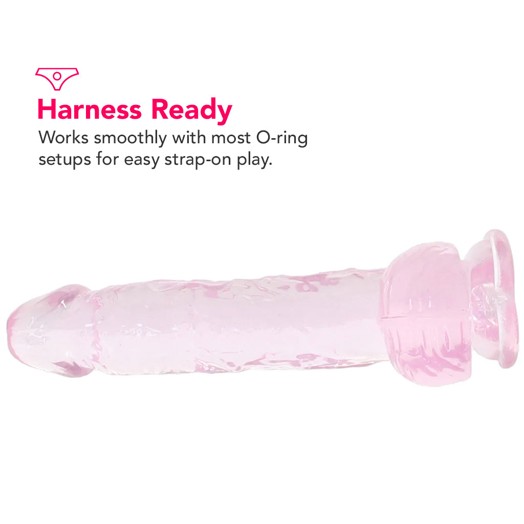 Naturally Yours 6 Inch Crystaline Dildo in Rose Dildo Sex Toys > Realistic Dildos