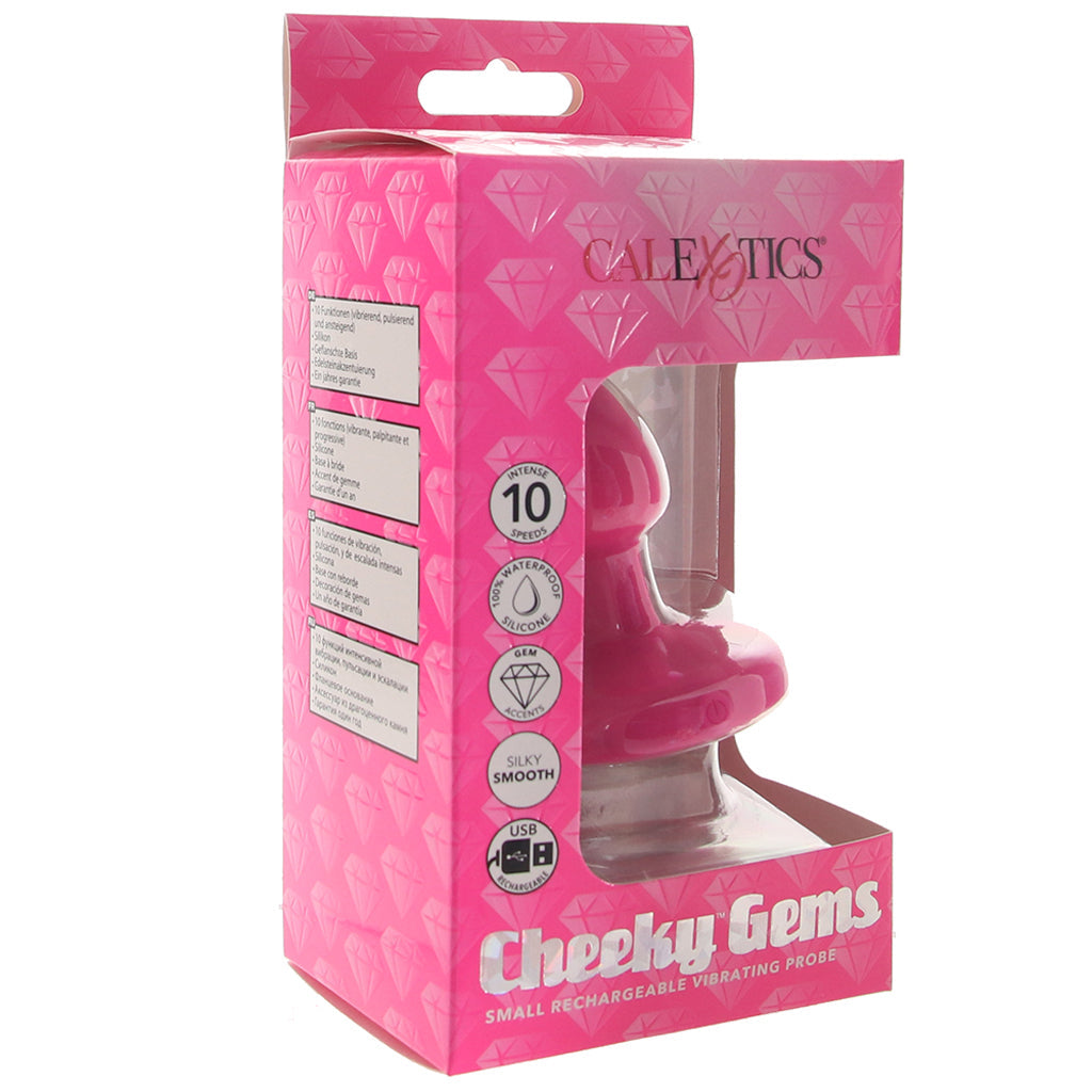 Cheeky Gems Small Vibrating Probe in Pink Anal Sex Toys > Butt Plugs