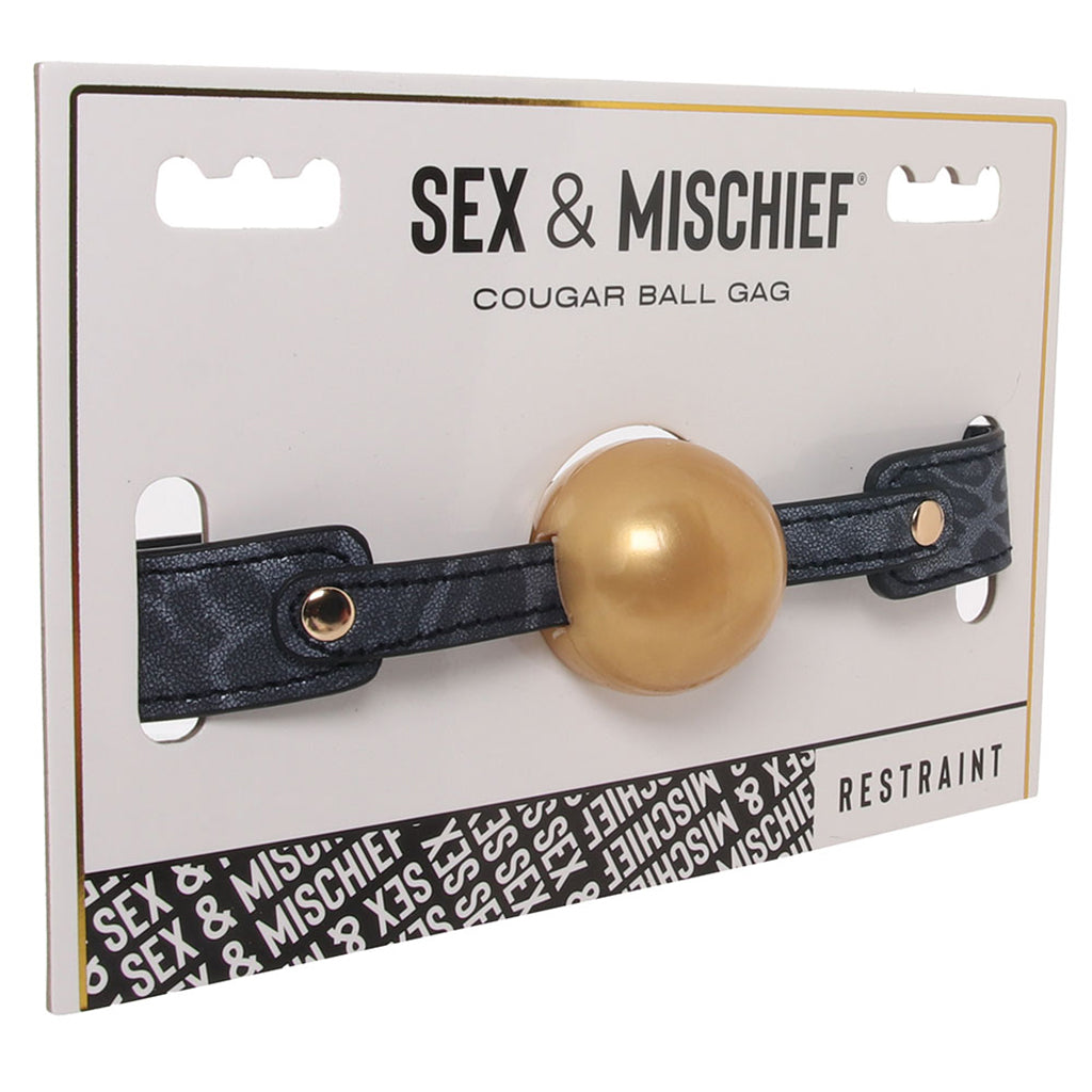 Sex & Mischief Cougar Ball Gag Bondage and Fetish > Ball Gags & Mouth Restraints