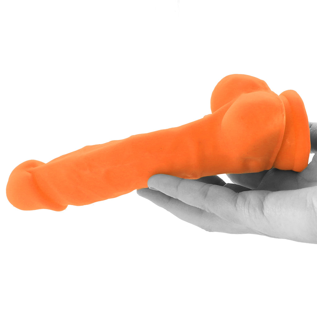 Neo Elite 7.5 Inch Dual Density Silicone Cock in Orange Dildo Sex Toys > Realistic Dildos