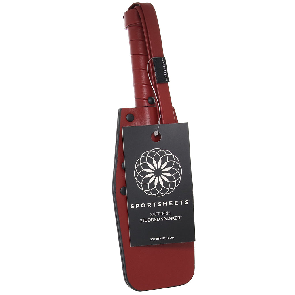 Saffron Studded Spanker Bondage and Fetish > Whips and Crops