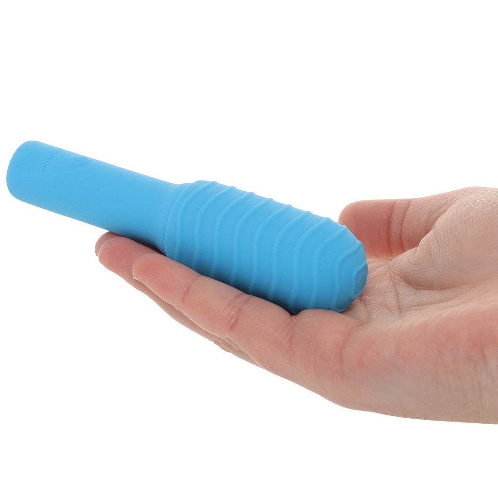 Pocket Rocket Elite Vibe with Texture Sleeve in Sky Blue Vibrators > Bullet and Egg Vibrators
