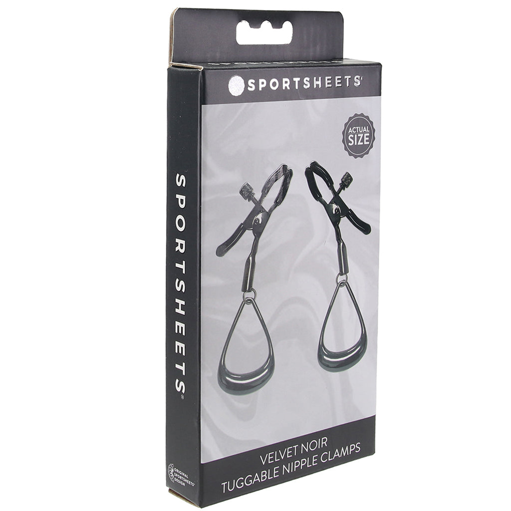 Velvet Noir Tuggable Nipple Clamps Bondage and Fetish > Nipple Stimulators & Clamps
