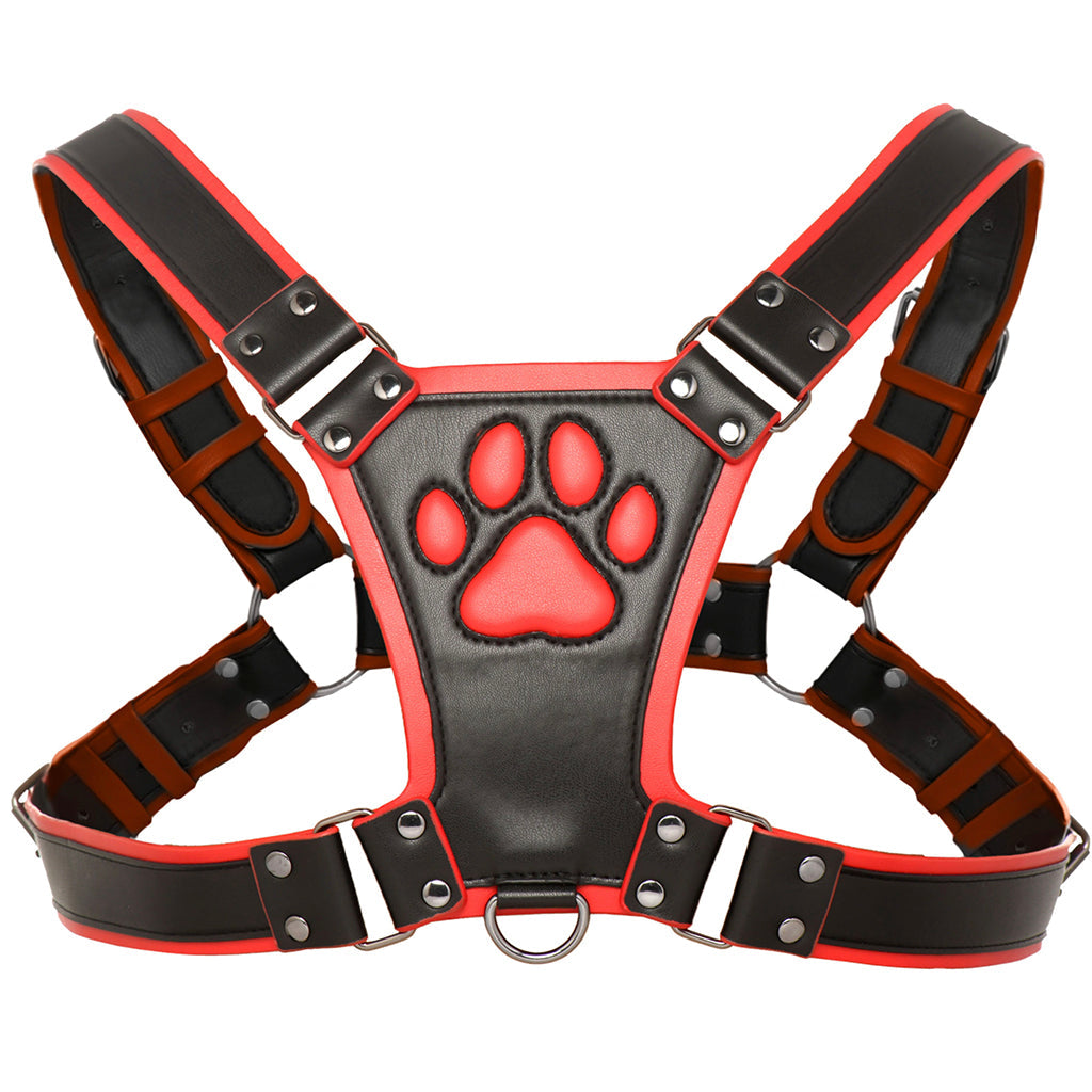 Master Series Alpha Pup Bulldog Harness in Red Bondage and Fetish > Men's Bondage Wear