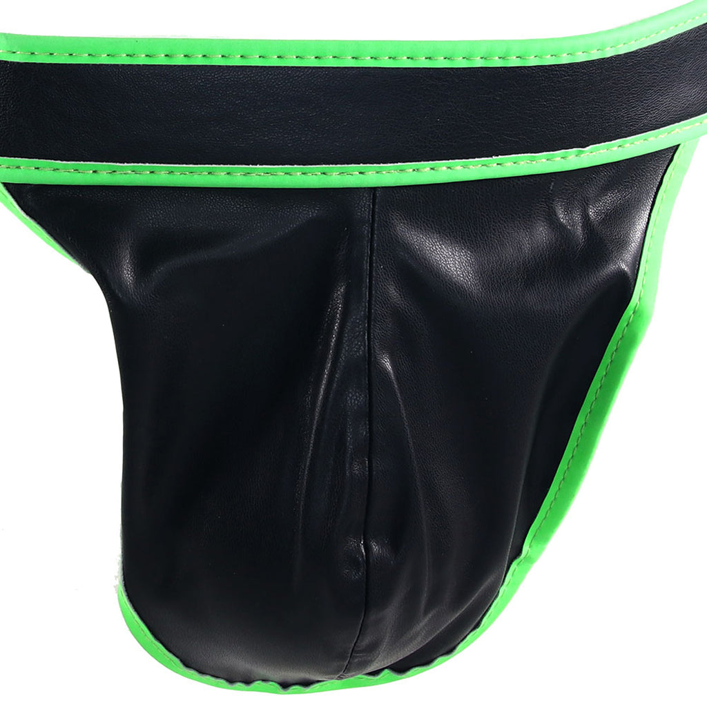 Ouch! Glow In The Dark Side Buckle Jock Strap /M Bondage and Fetish > Men's Bondage Wear