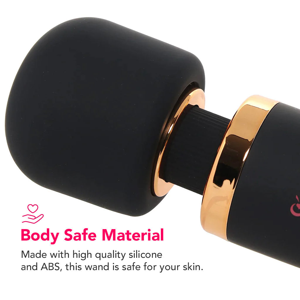 PinkCherry Premium Powered Wand in Black Vibrators > Wands