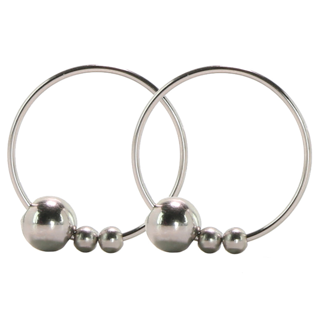 nipple play Non-Piercing Nipple Rings in Silver