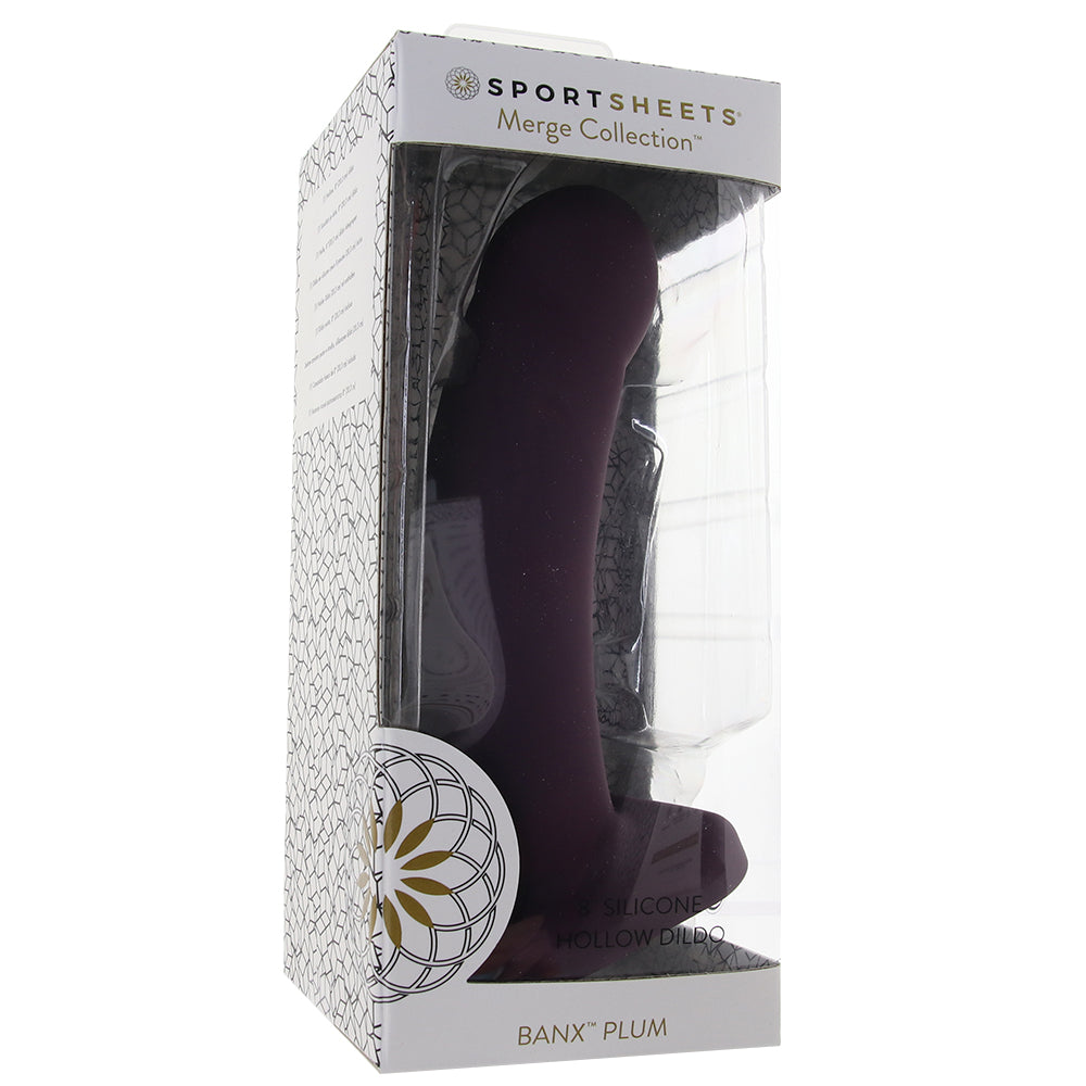 Banx 8 Inch Hollow Silicone Dildo in Plum Dildo Sex Toys > G-Spot Dildos