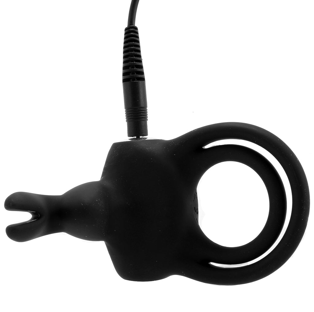 Happy Rabbit Vibrating Cock Ring in Black Cock Rings