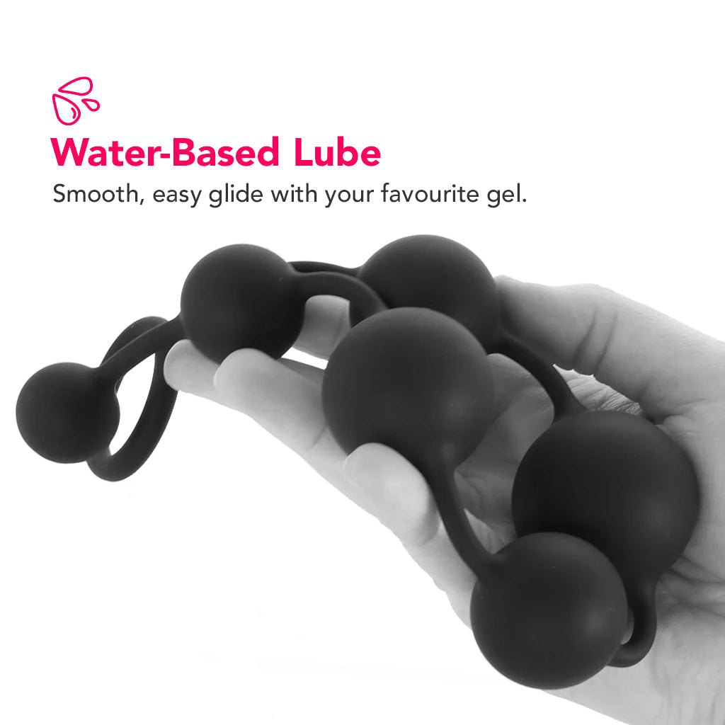 Anal Adventures Platinum Large Silicone Anal Beads Anal Sex Toys > Anal Beads