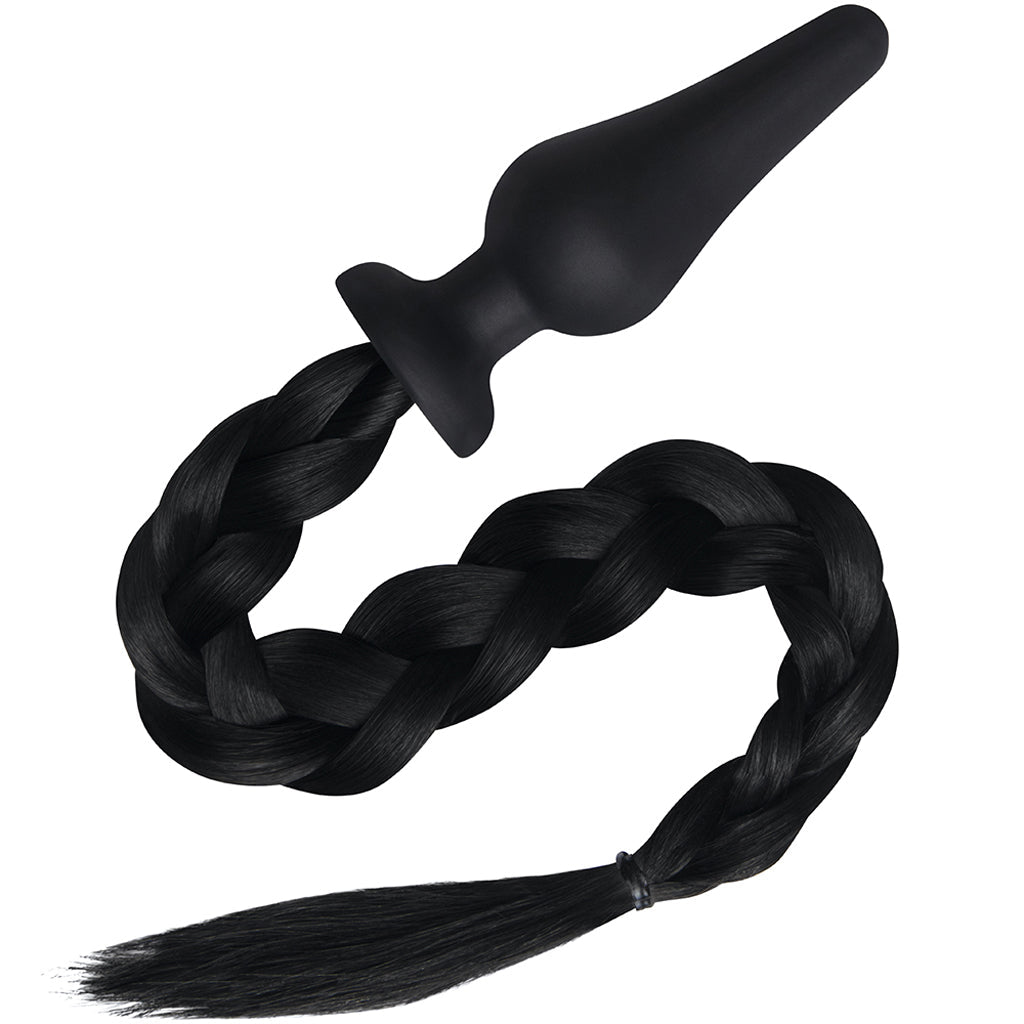 WhipSmart 4.5 Inch Black Pony Tail Plug Anal Sex Toys > Butt Plugs
