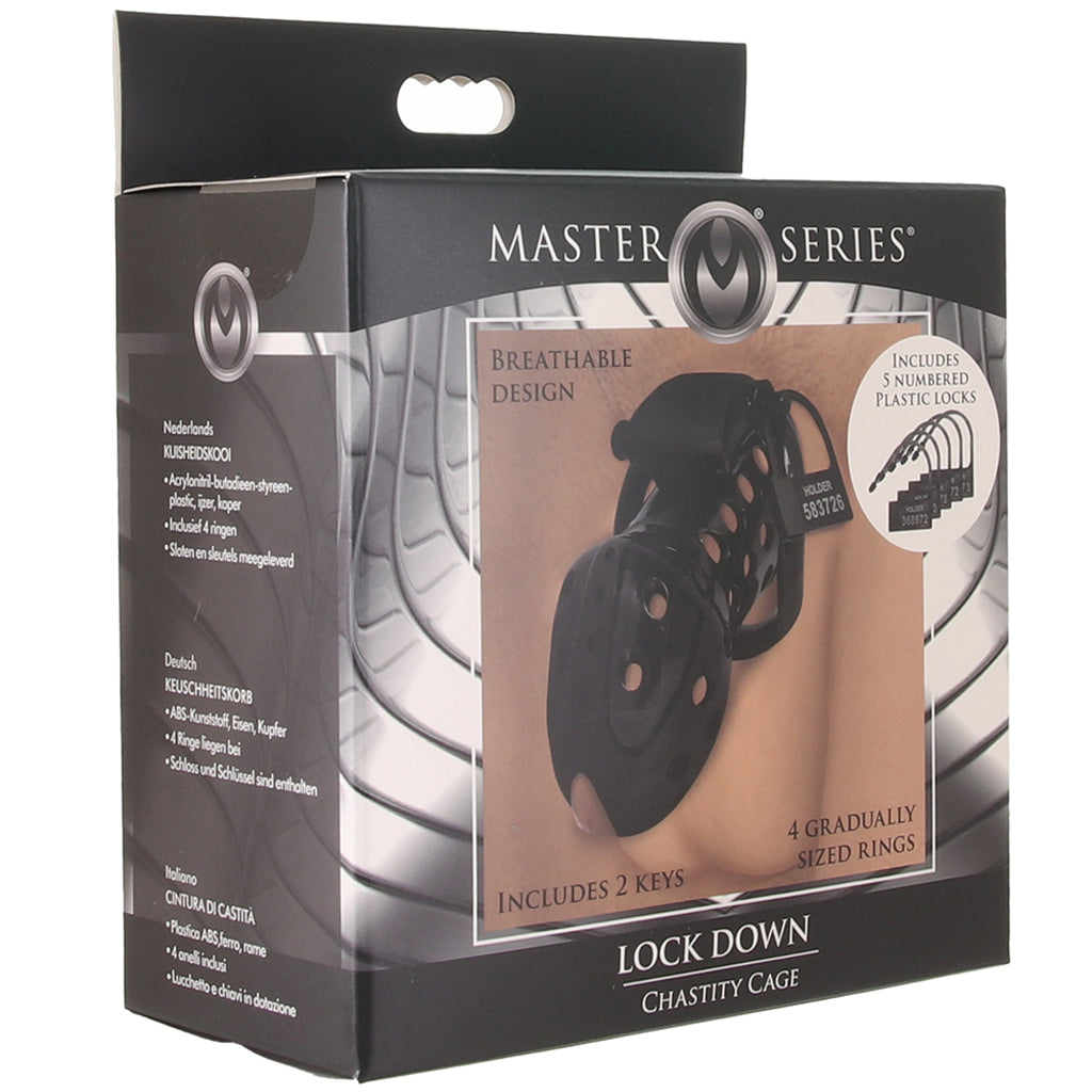 Master Series Lockdown Chastity Cage Bondage and Fetish > Cock and Ball Devices