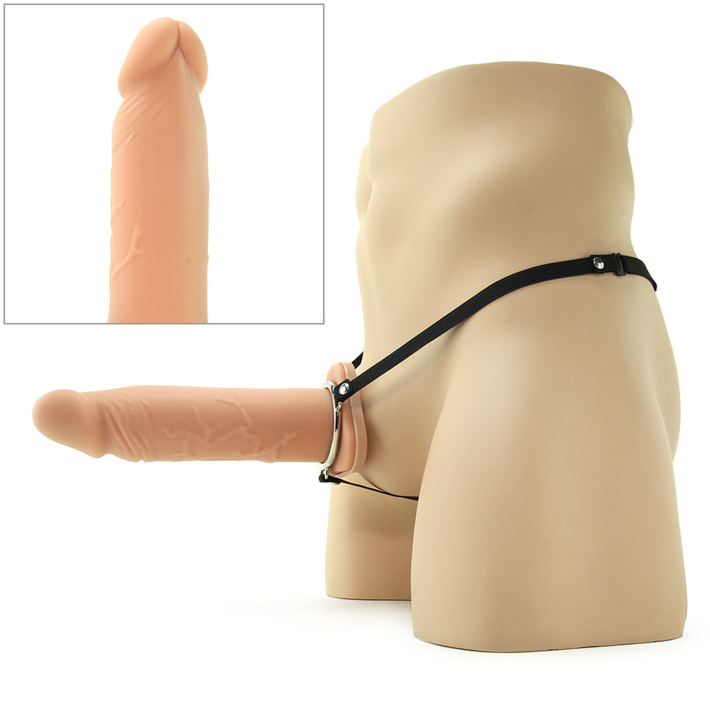 8 Inch Silicone Hollow Extension in Flesh Dildo Sex Toys > Strap-On and Harnesses