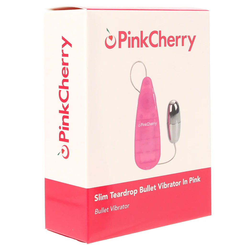 PinkCherry Slim Teardrop Bullet Vibrator in Pink Vibrators > Bullet and Egg Vibrators