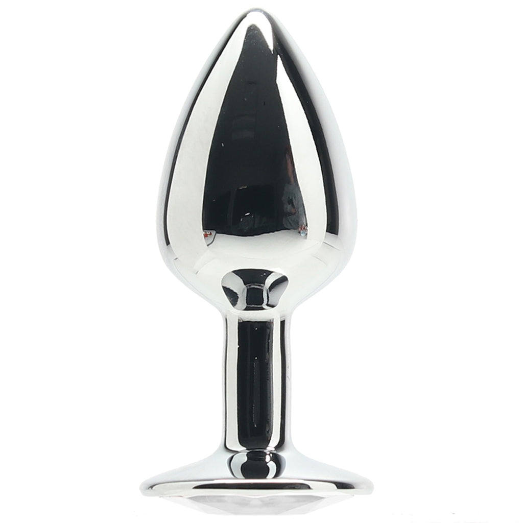 Ouch! Round Gem Silver Plug in Small Anal Sex Toys > Butt Plugs