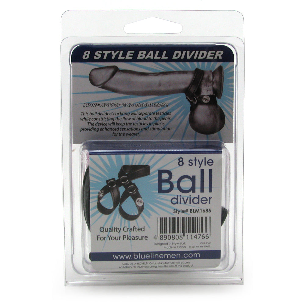 Blue Line 8 Style Ball Divider Cock Rings