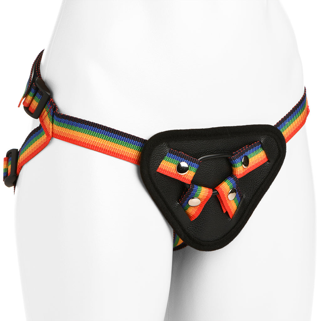 Ride the Rainbow Universal Rainbow Strap-On Harness Dildo Sex Toys > Strap-On and Harnesses