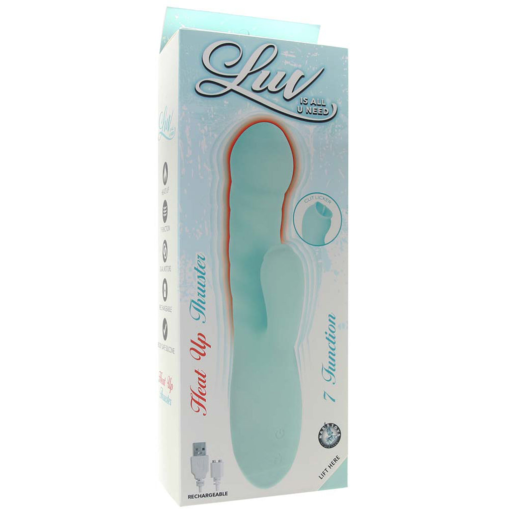 Luv Heat Up Thruster Rabbit Vibe in Aqua Vibrators > Rabbit Vibrators