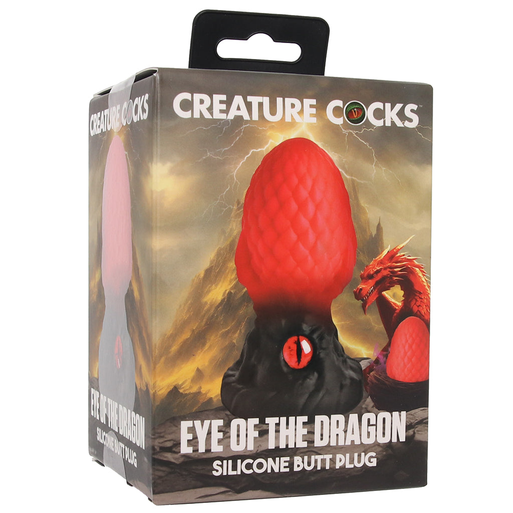 Creature Cocks Eye of the Dragon Silicone Plug in Red Anal Sex Toys > Butt Plugs