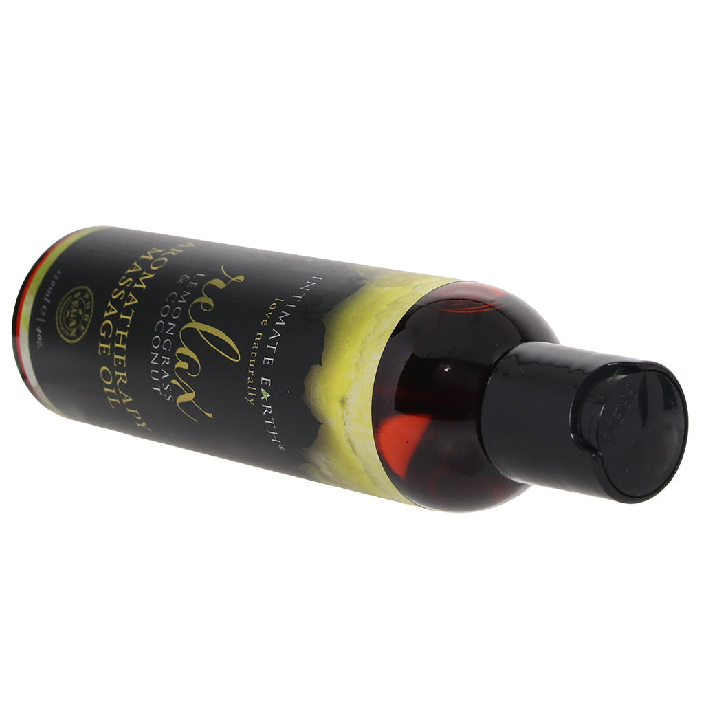Relax Massage Oil 4oz/120ml in Lemongrass & Coconut Sensual Love > Massage