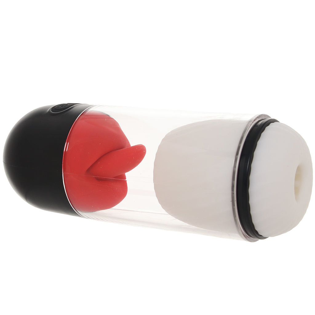 Delite Realistic Masturbator with Tongue Action Male Masturbators > Self-Contained Strokers