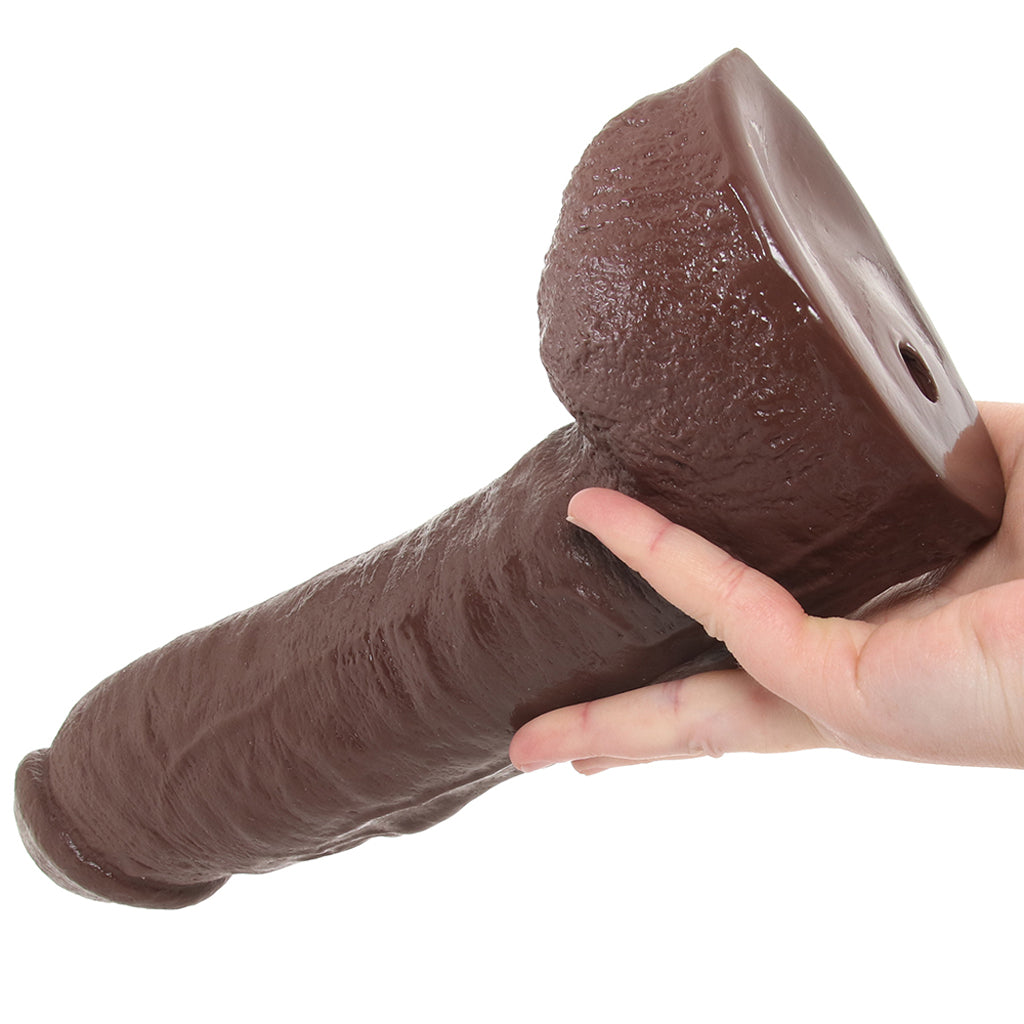 Hung 12.5 Inch Vac-U-Lock Dildo in Brown Dildo Sex Toys > Realistic Dildos