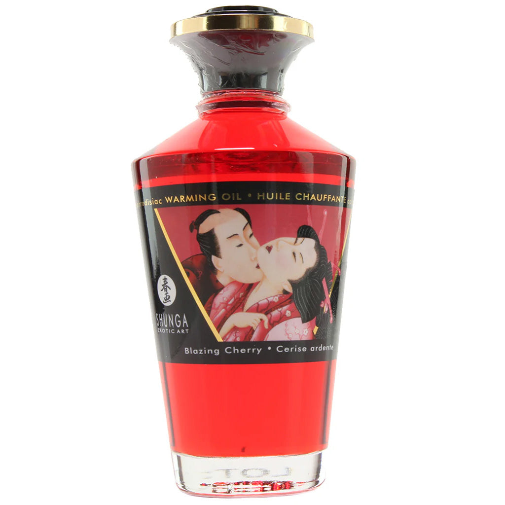 Aphrodisiac Warming Oil 3.5oz/100ml in Blazing Cherry Sensual Love > Massage