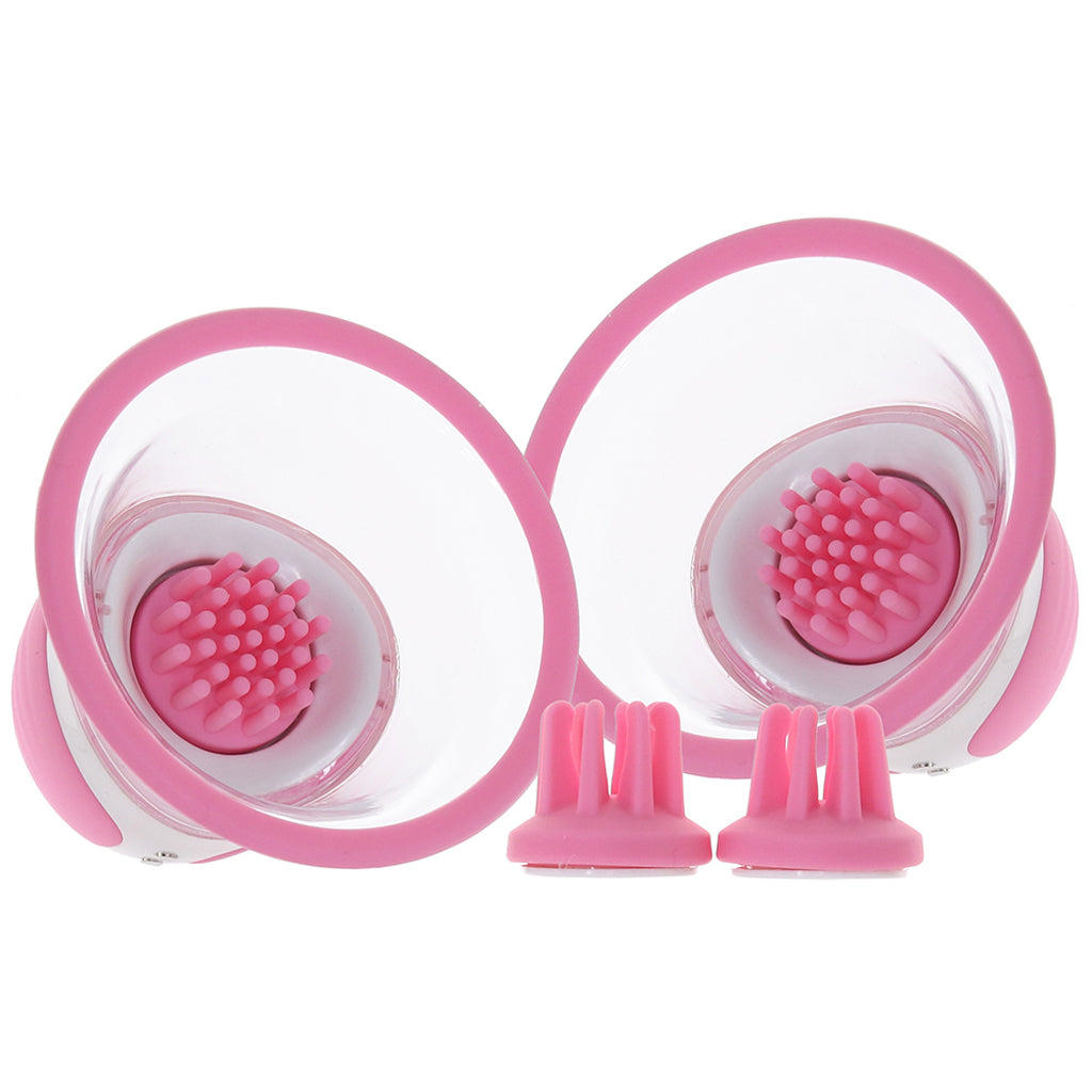 Size Matters Rotating Nipple Suckers in Pink Bondage and Fetish > Nipple Stimulators & Clamps
