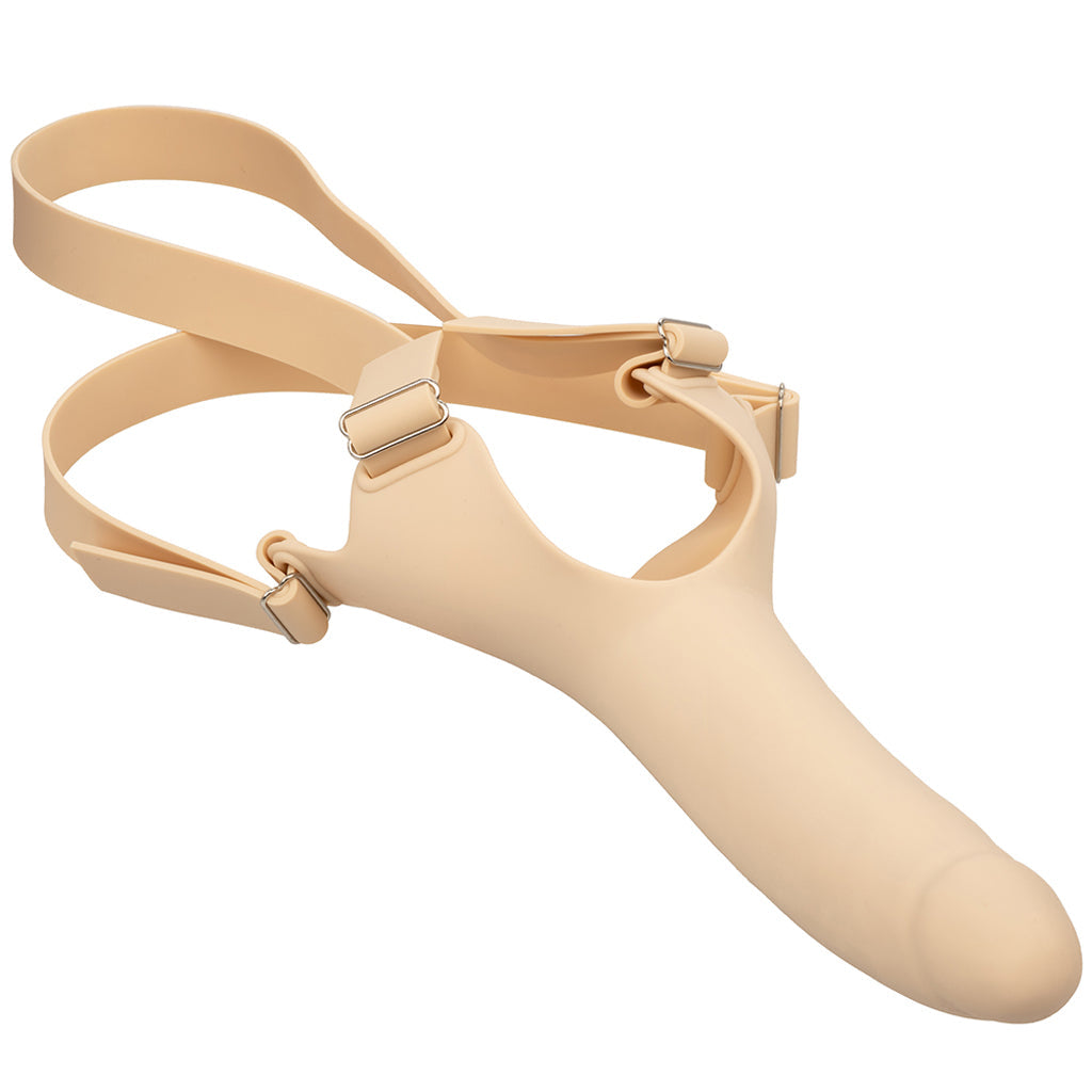 Accommodator Silicone Chin Strap Dildo in Ivory Dildo Sex Toys > Strap-On and Harnesses