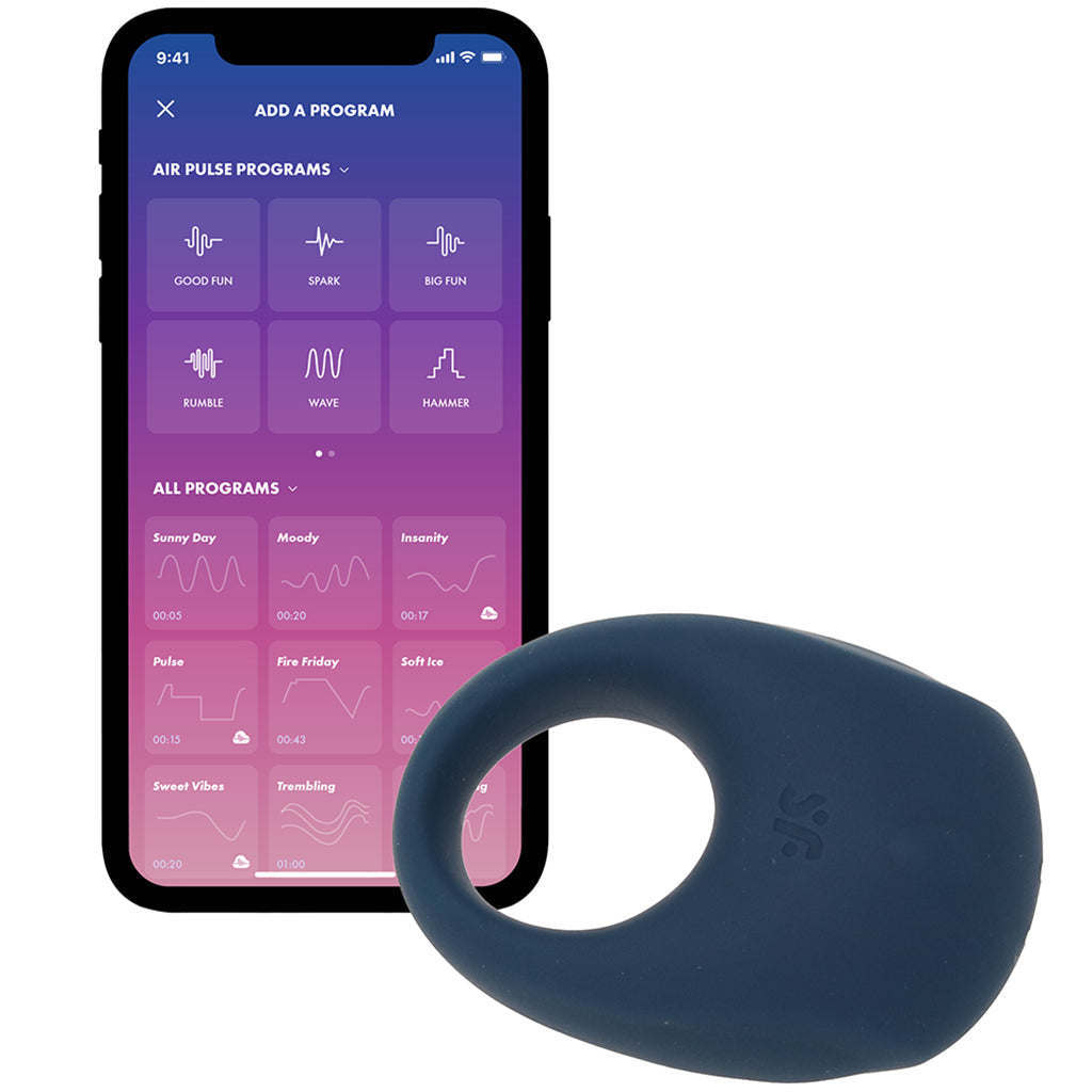 Satisfyer Strong One Ring Vibe in Blue Cock Rings